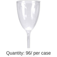 96/Case Bulk Clear 8 oz Plastic Wine Glasses