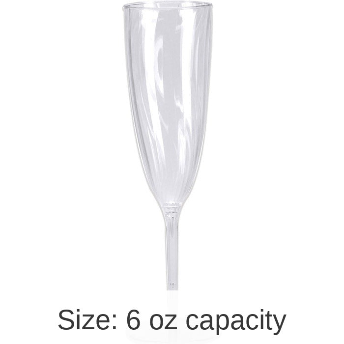 96/Case Bulk Clear 6 oz Plastic Champagne Glasses