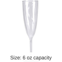 96/Case Bulk Clear 6 oz Plastic Champagne Glasses