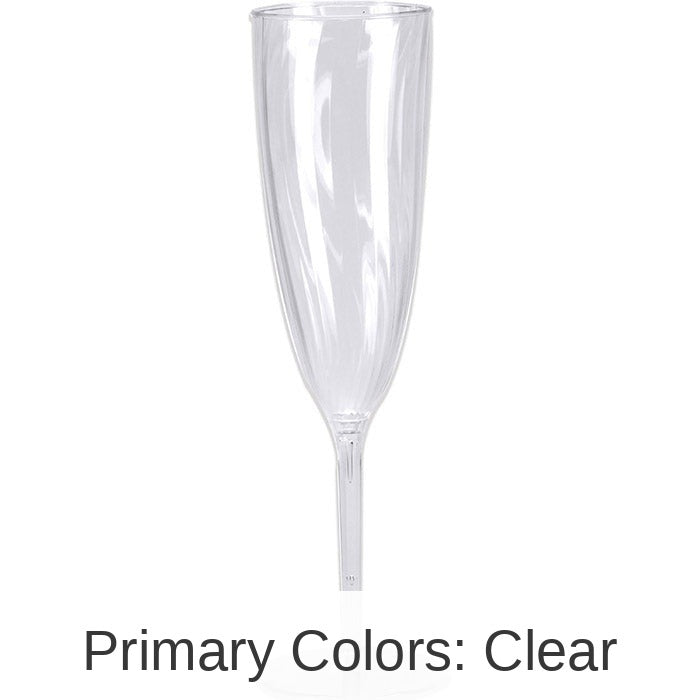 96/Case Bulk Clear 6 oz Plastic Champagne Glasses