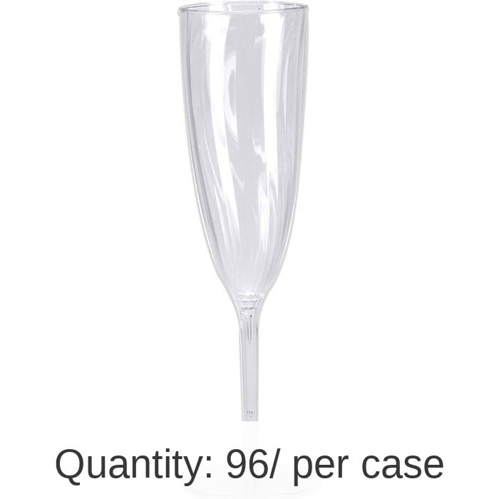 96/Case Bulk Clear 6 oz Plastic Champagne Glasses
