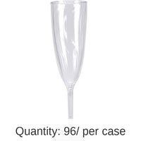 96/Case Bulk Clear 6 oz Plastic Champagne Glasses