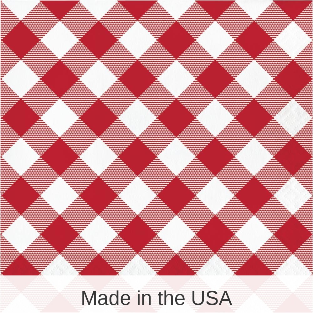 192/Case Bulk Classic Gingham Luncheon Napkin