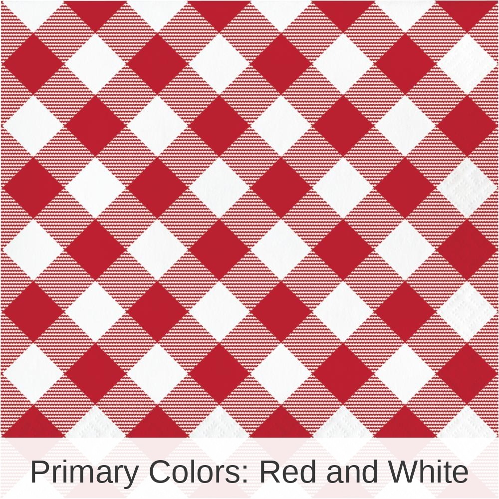 192/Case Bulk Classic Gingham Luncheon Napkin