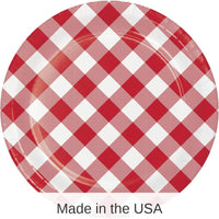 96/Case Bulk Classic Gingham Dessert Plate