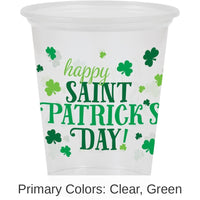96/Case Bulk Happy St. Patrick's Day Plastic Cups