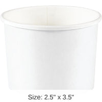 96/Case Bulk White Treat Cups
