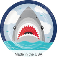 96/Case Bulk Shark Party Dinner Plates