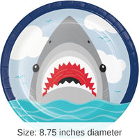 96/Case Bulk Shark Party Dinner Plates