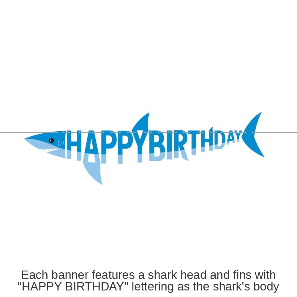 12/Case Bulk Shark Party Banners