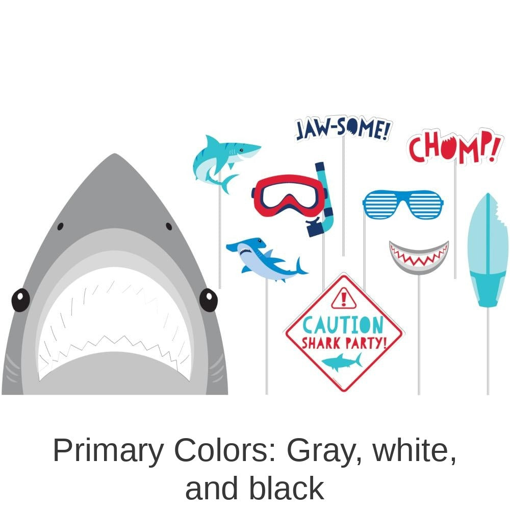 60/Case Bulk Shark Party Photo Booth Props