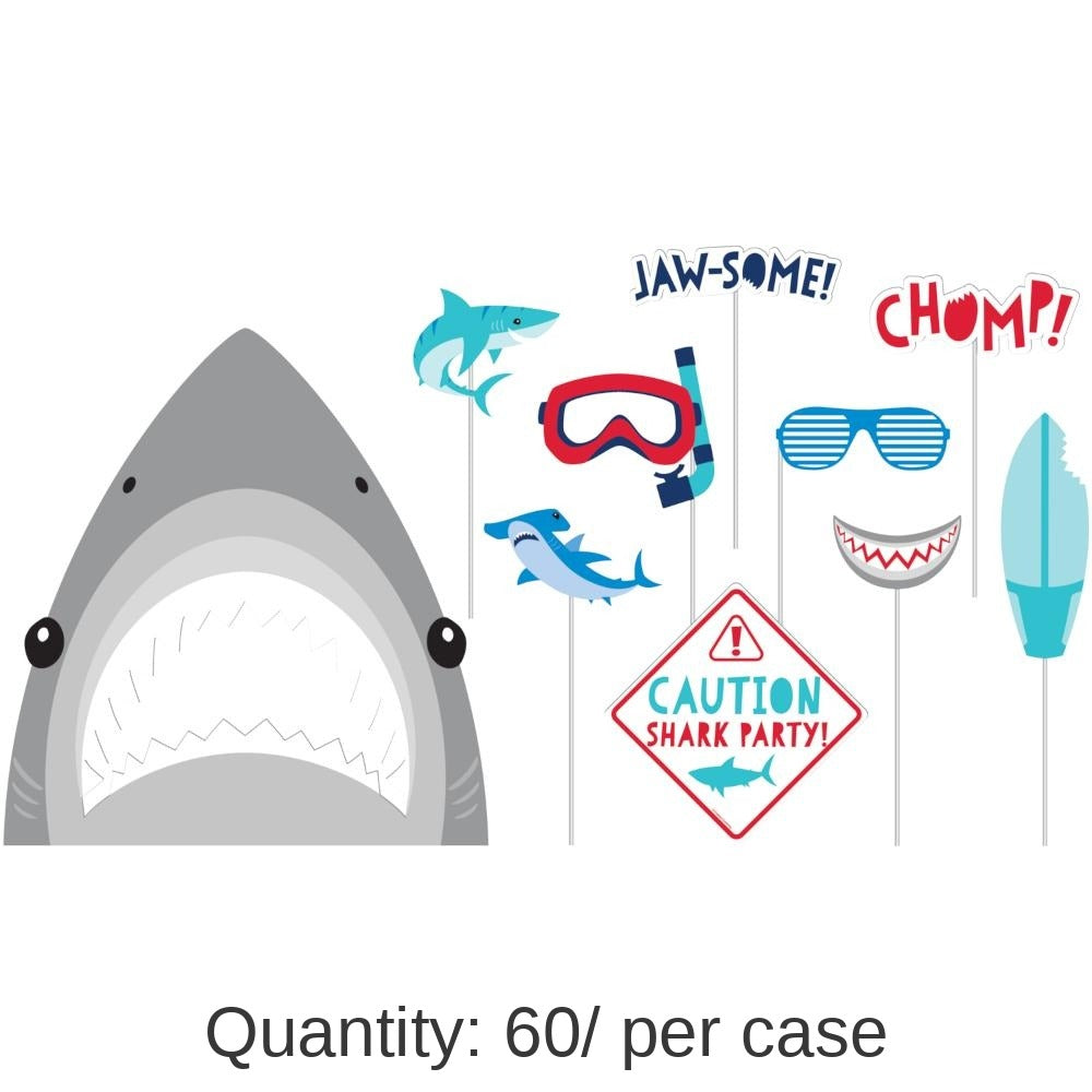 60/Case Bulk Shark Party Photo Booth Props