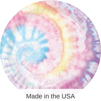 96/Case Bulk Tie Dye Party Dinner Plates