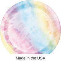 96/Case Bulk Tie Dye Party Dessert Plates