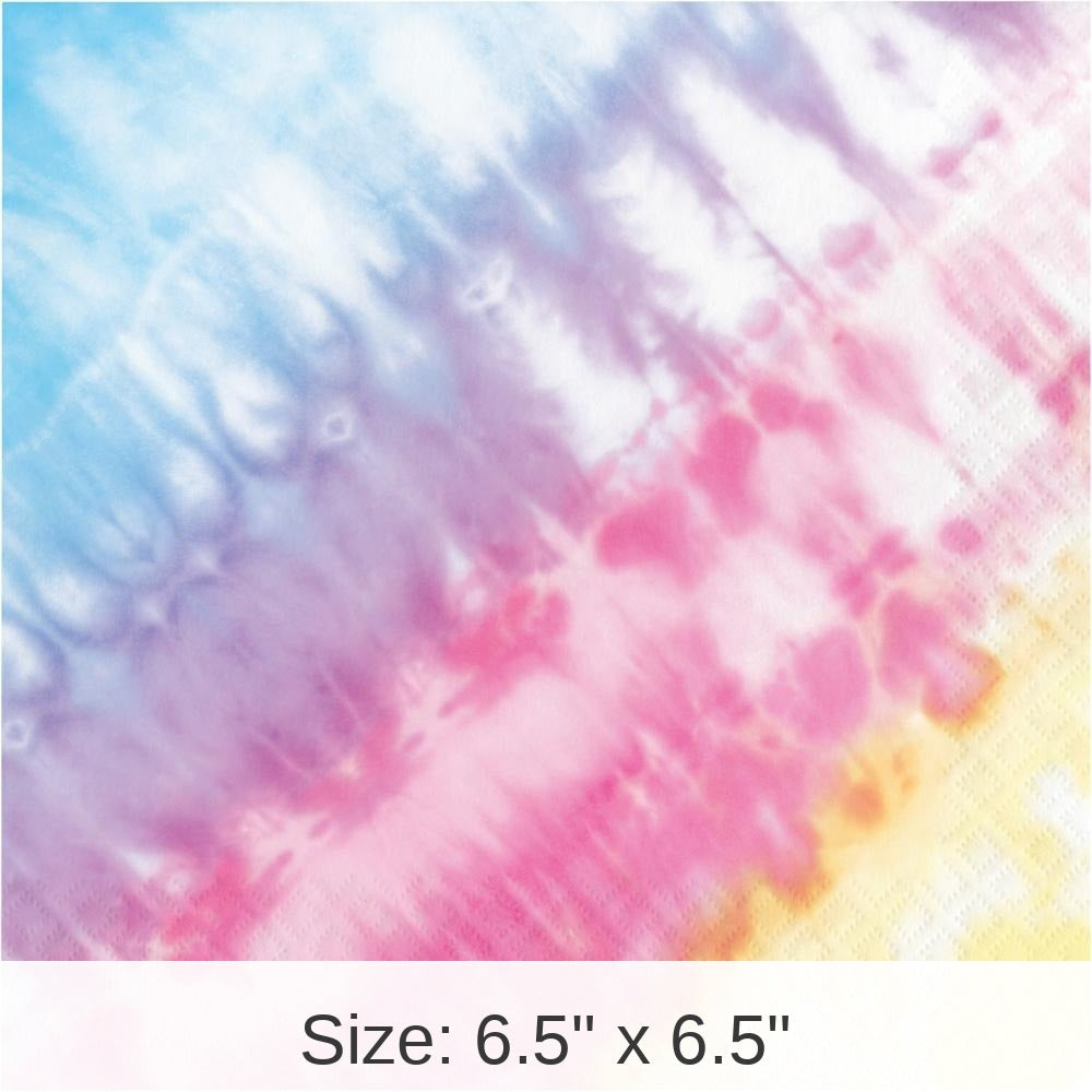 192/Case Bulk Tie Dye Party Luncheon Napkins