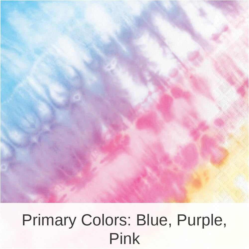 192/Case Bulk Tie Dye Party Luncheon Napkins