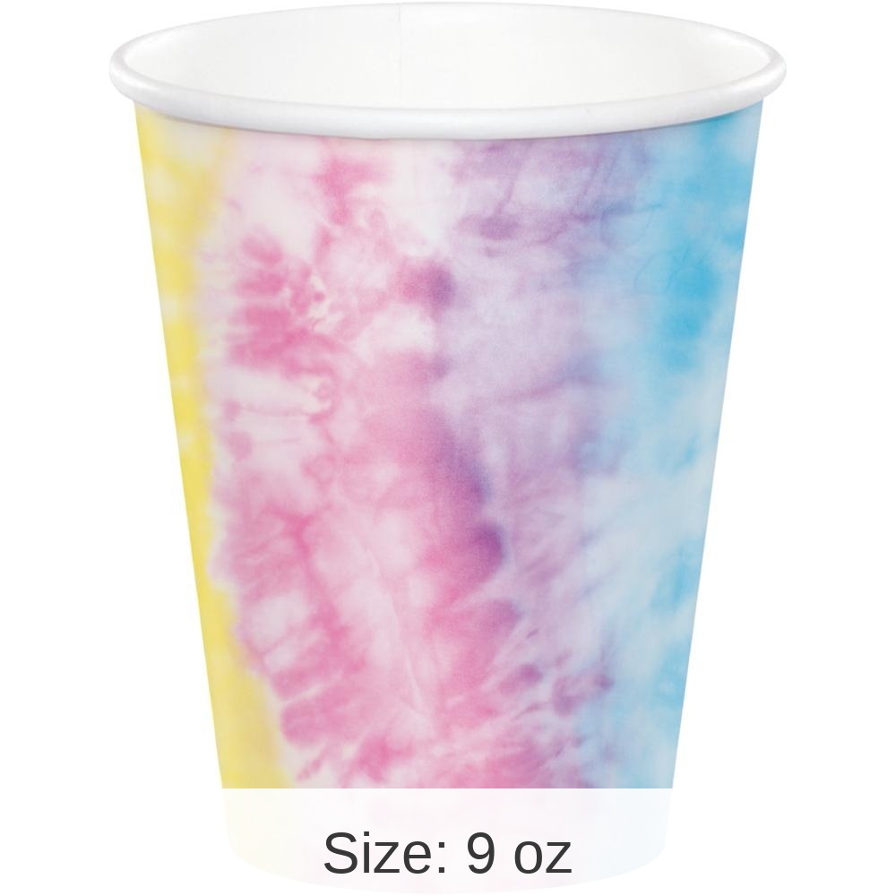 96/Case Bulk Tie Dye Party Paper Cups