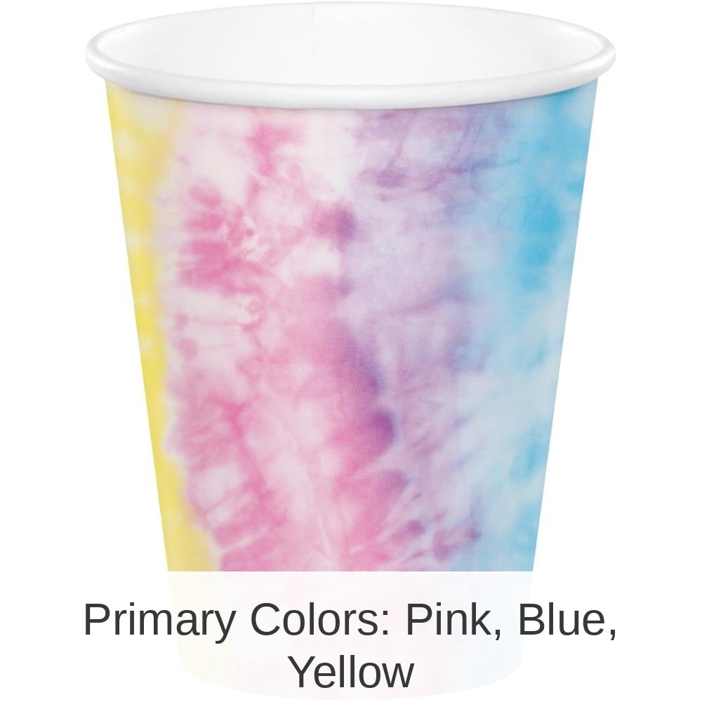 96/Case Bulk Tie Dye Party Paper Cups