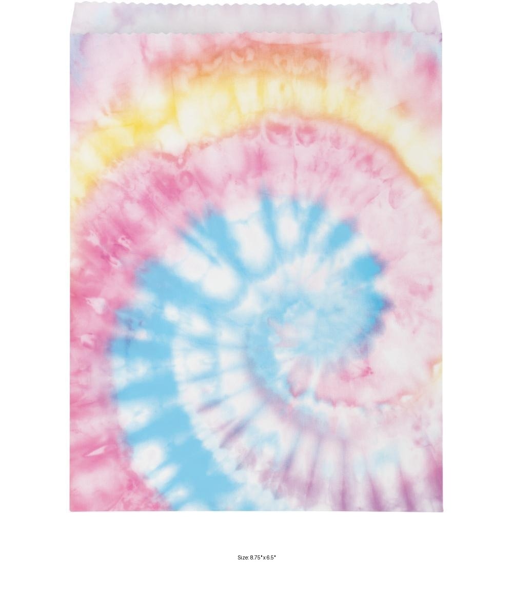 96/Case Bulk Tie Dye Party Paper Treat Bags