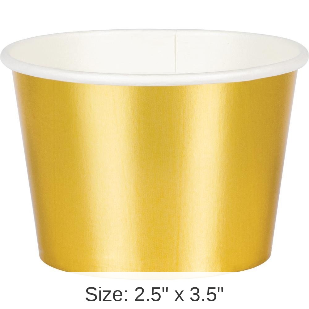 96/Case Bulk Gold Foil Treat Cups