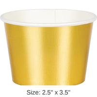 96/Case Bulk Gold Foil Treat Cups