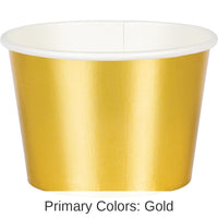 96/Case Bulk Gold Foil Treat Cups