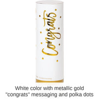 48/Case Bulk White and Gold Wedding Confetti Cannons