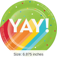 96/Case Bulk Happy Birthday Bash Dessert Plates