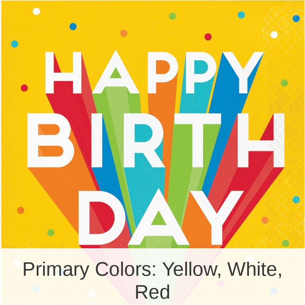 192/Case Bulk Happy Birthday Bash Paper Luncheon Napkins