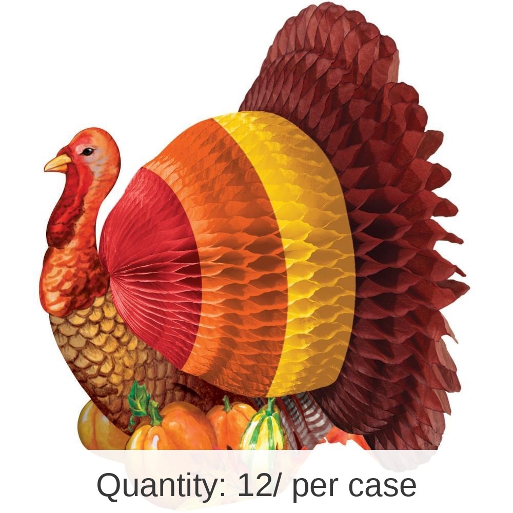 12/Case Bulk 6" Turkey Thanksgiving Centerpieces