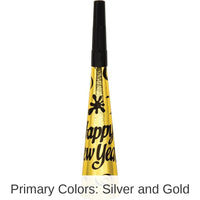 72/Case Bulk Silver and Gold Foil Party Horns