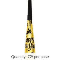 72/Case Bulk Silver and Gold Foil Party Horns