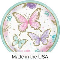 96/Case Bulk Butterfly Shimmer Dinner Plates