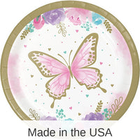 96/Case Bulk Butterfly Shimmer Dessert Plates