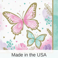192/Case Bulk Butterfly Shimmer Luncheon Napkins