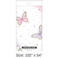 6/Case Bulk Butterfly Shimmer Paper Table Covers
