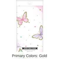 6/Case Bulk Butterfly Shimmer Paper Table Covers
