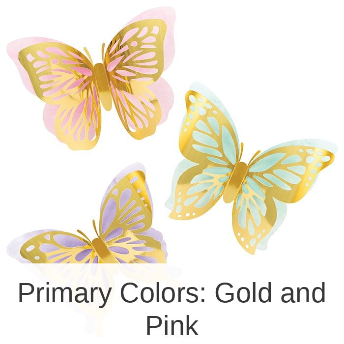 18/Case Bulk Butterfly Shimmer Wall Decor