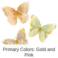 18/Case Bulk Butterfly Shimmer Wall Decor