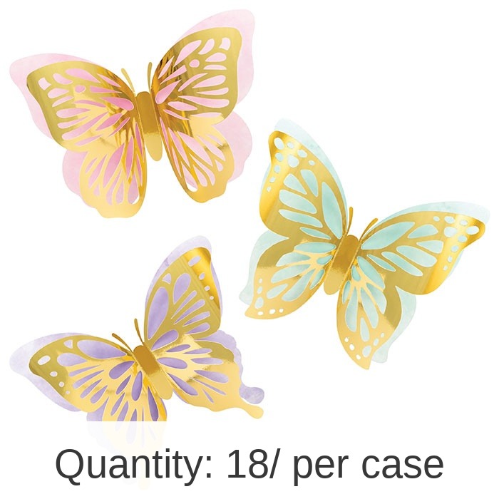 18/Case Bulk Butterfly Shimmer Wall Decor