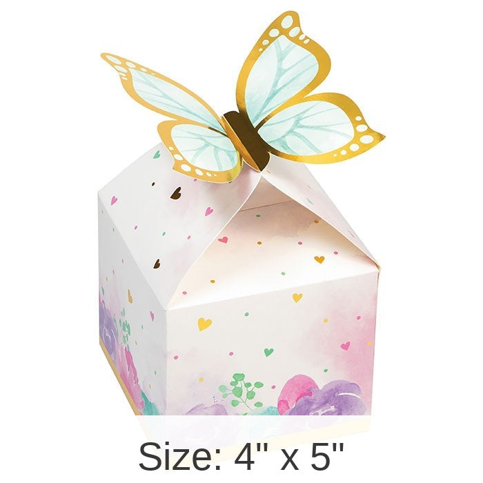48/Case Bulk Butterfly Shimmer Favor Boxes