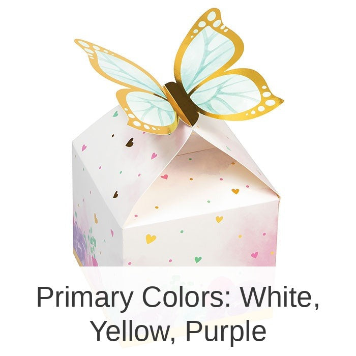 48/Case Bulk Butterfly Shimmer Favor Boxes