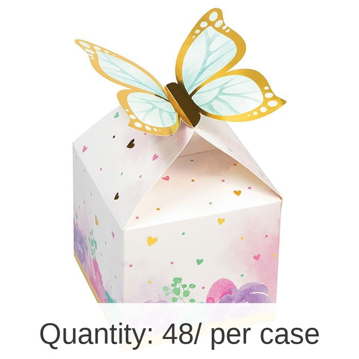 48/Case Bulk Butterfly Shimmer Favor Boxes