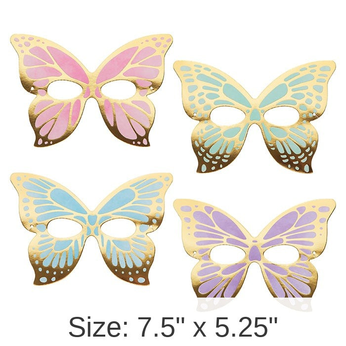 48/Case Bulk Butterfly Shimmer Paper Masks