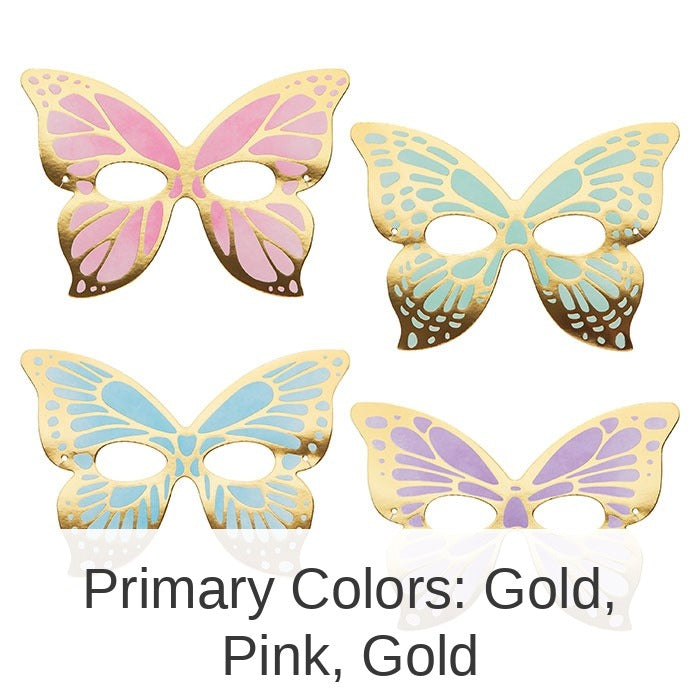 48/Case Bulk Butterfly Shimmer Paper Masks
