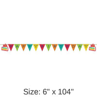12/Case Bulk Festive Cake Happy Birthday Banners