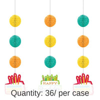 36/Case Bulk Festive Cake Hanging Cutouts