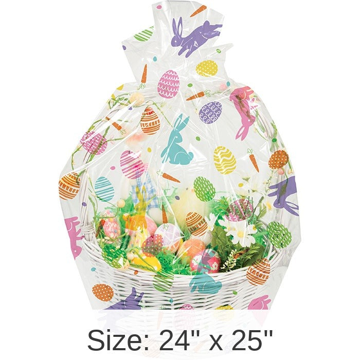 12/Case Bulk Easter Bunny and Eggs Easter Basket Bags