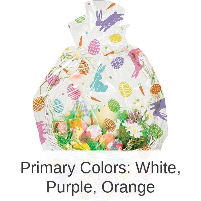 12/Case Bulk Easter Bunny and Eggs Easter Basket Bags