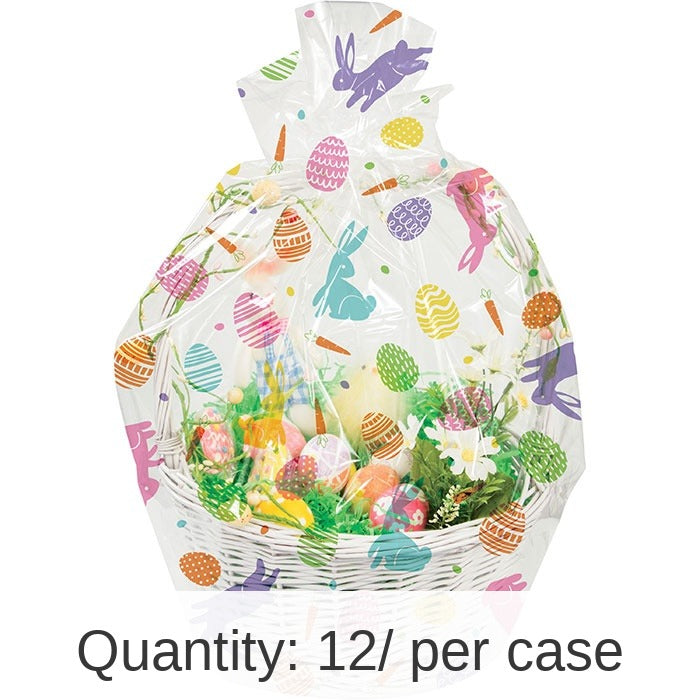 12/Case Bulk Easter Bunny and Eggs Easter Basket Bags
